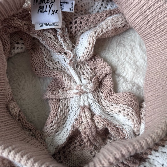 Princess Polly | Brown Leah Striped Sheer Knit Coverup Shorts | Size 2 - Picture 7 of 11